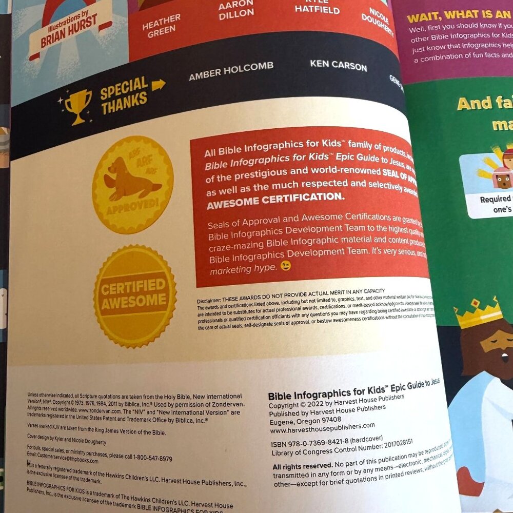 Bible Infographics for Kids Epic Guide to Jesus Harvest Kids Christian Book - Picture 2 of 5
